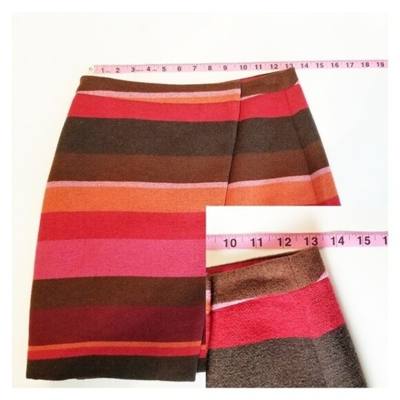 NWT Loft Striped A-Line Wrap Skirt - Picture 6 of 11
